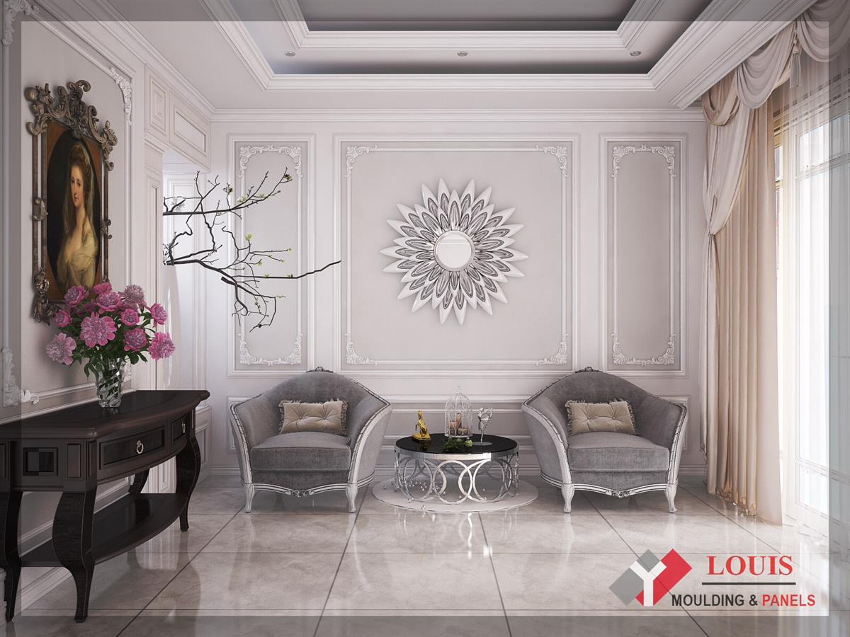 Thiết kế nội thất chỉ nhựa Hàn Quốc cho phòng khách - Mẫu 2